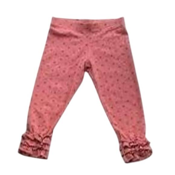 Vintage Matilda Jane 2T Silk Tag Peach Coral Polka Dot Ruffle Sabine Leggings - Picture 2 of 6